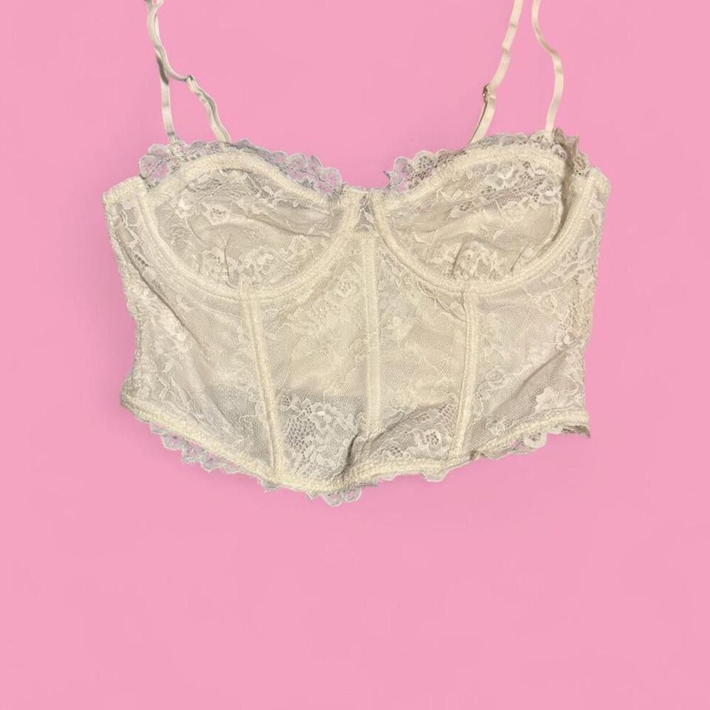 Forever 21 Delicate Lace Bustier Top sz M
